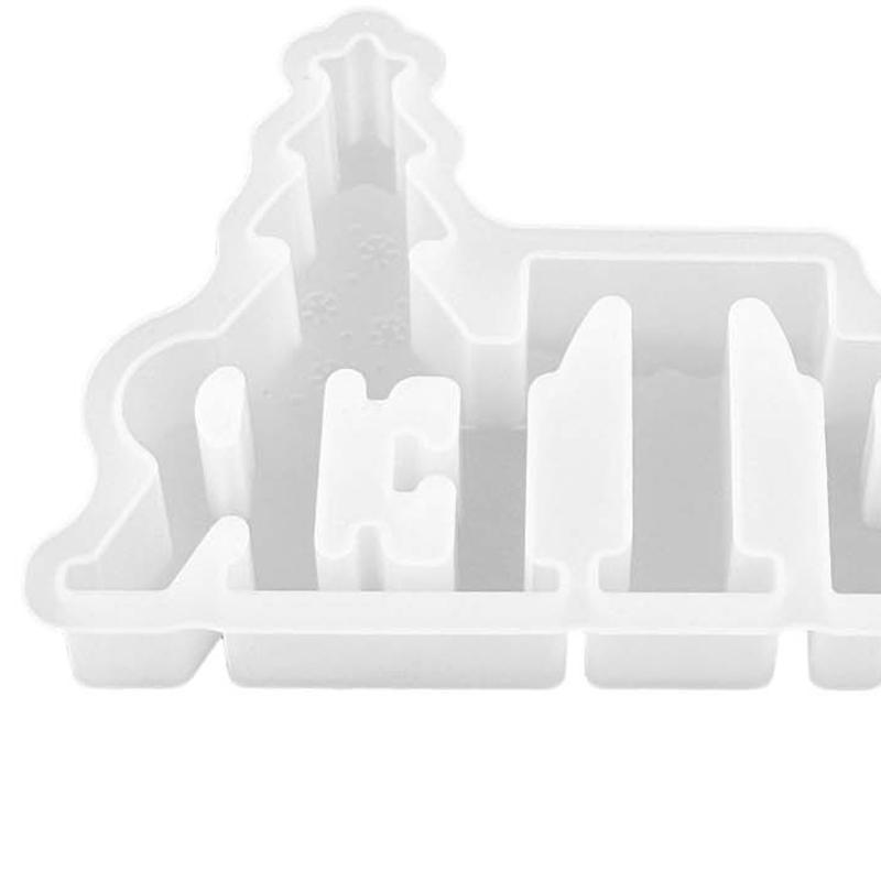 Christmas Deer Silicone Candle Molds Multipurpose Winter Lettering Silicone Molds For Resin Craft Handmade Candle Soap
