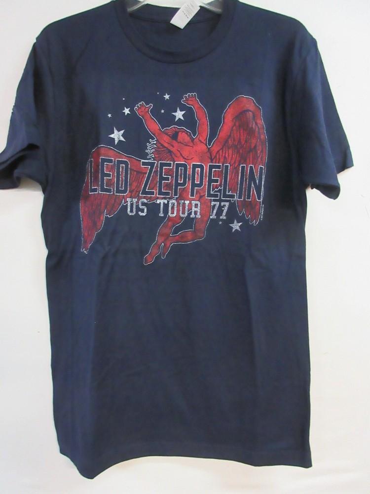 Официальный мерч LED ZEPPELIN КРАСНАЯ ИКАР ЗВЕЗДЫ 2021 ГРУППА МУЗЫКА СРЕДНИЙ Размер Унисекс Футболка S