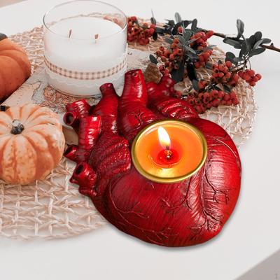 Menschliches Herz Kerzenhalter Halloween Figur Ständer Kerzenleuchter für Tischplatte