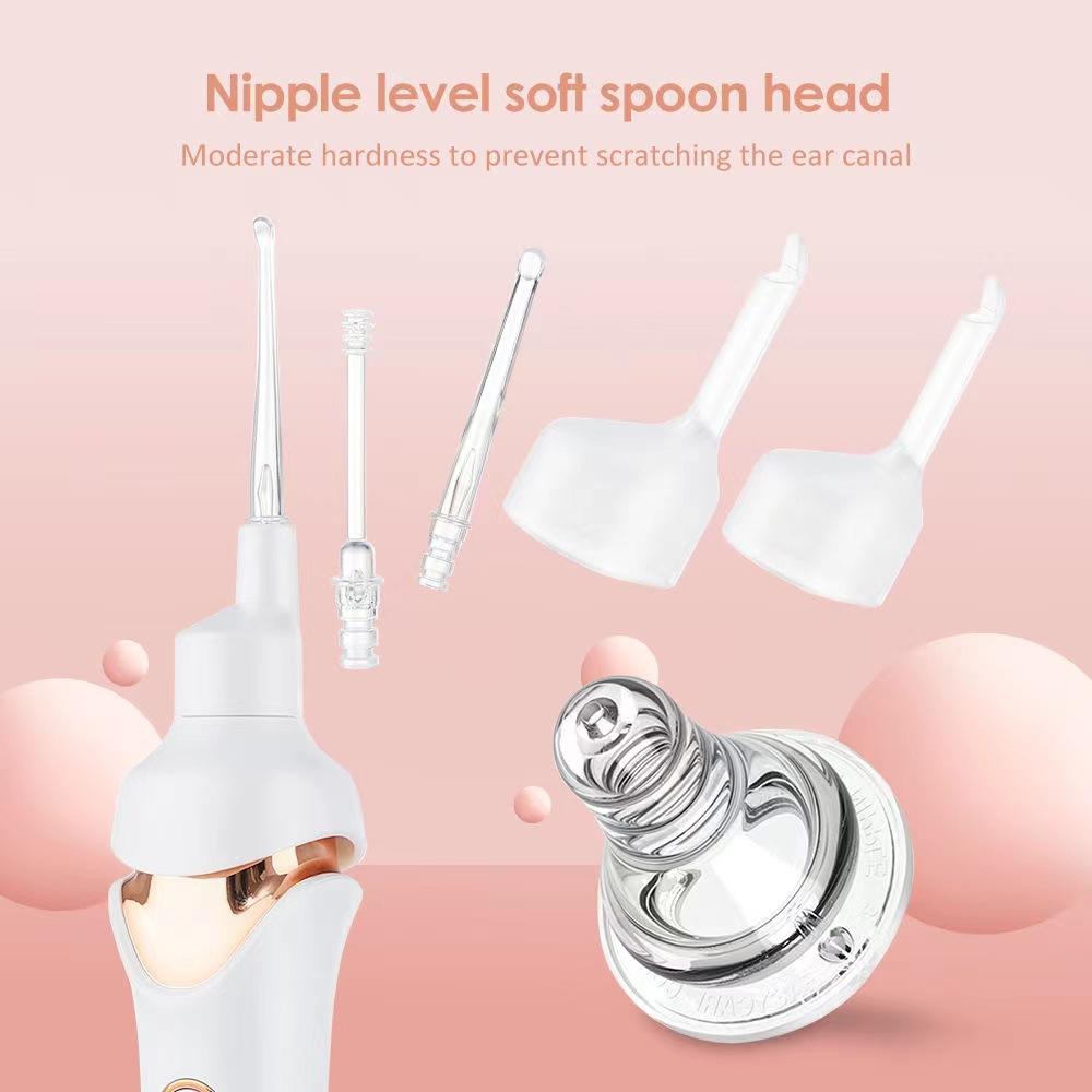 Luminous Electric Suction Ear Spoon Rechargeable Safe Ear Wax Picker Led Light Ear Cleaner Wax Removal Tool for Children Adults
