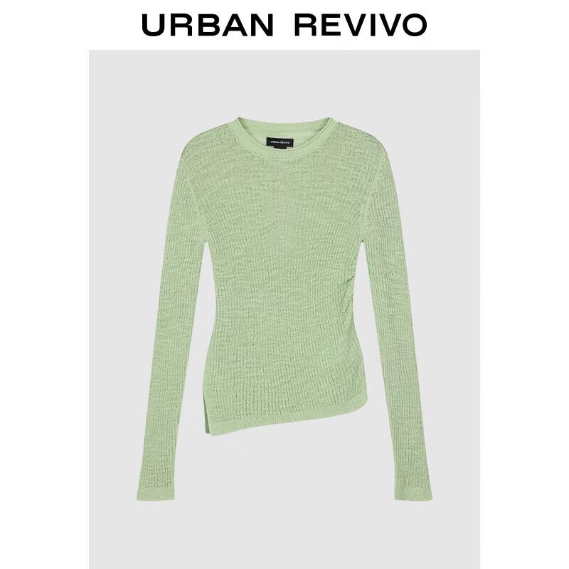 UR Women's Slim Fit Irregular Slit Knit Top