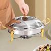 Chafing Dish Buffet Set Servers and Warmers Round Chafers for Catering W/ Lid Party
