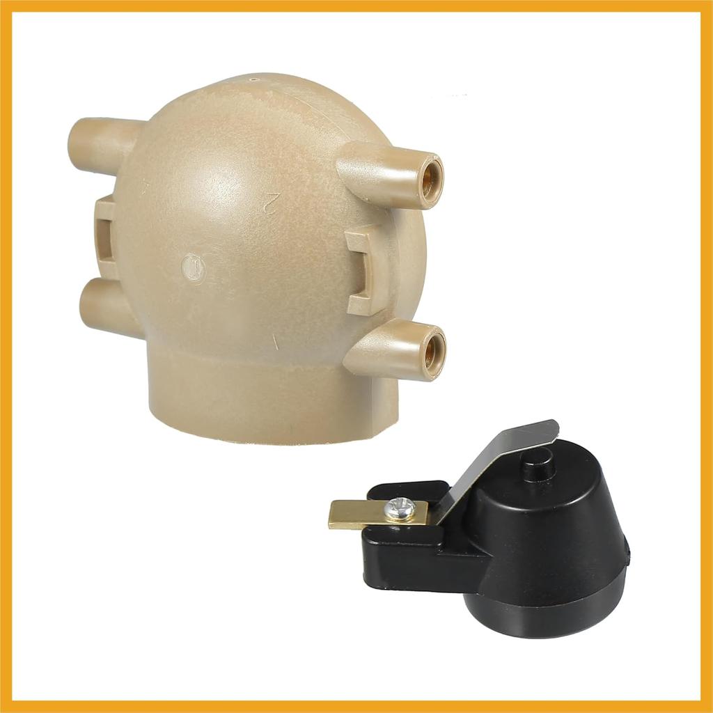 Terminal Ignition Distributor Cap with Rotor for Ford 4 Cylinder for Tractors 2N 8N 9N with Front Mount Distributor Replacement