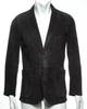 Formal Casual Party Genuine Soft Suede Lambskin Leather Blazer Handmade Stylish