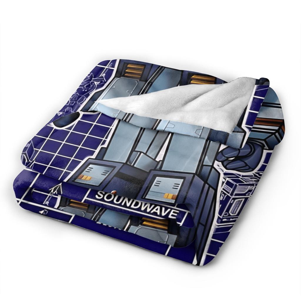 T-Transformers G1 Soundwave Warm Blanket  Kids Plush Bedding Throws Fashion Living Room Flannel Bedspread Sofa Bed Cover