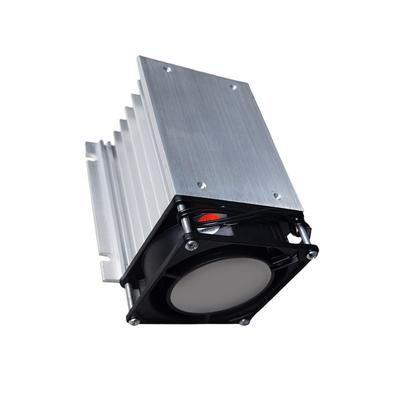 Heat Sink with Fan Aluminum 220V AC for Three Phase Relays Solid State Relay Cooling Heatsink with Din Rail Mount Design