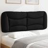 VidaXL Headboard Cushion, Reading Pillow with Zipper, Reading Cushion for Bed Bedroom, Black 120 374563
