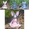 Pink Adorable Cat Resin Craft Charming Desk Ornament For Enthusiasts Meditation