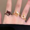 Punk Snake Winding Rings Metal for Women Men Retro Gold Color Pingan Buckle Open Adjustable Finger Rings Fashion Female Jewelry