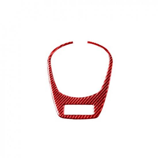 Red Carbon Fiber Interior Manual Gear Shift Frame Cover Trim For BMW Z4 E85