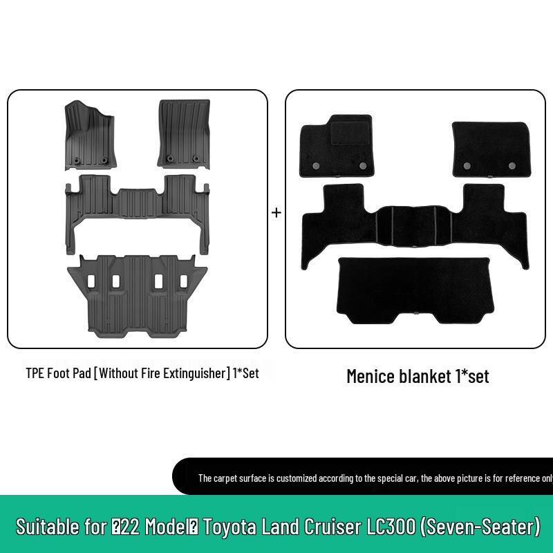 Custom-Fit TPE Floor Mats for Toyota Land Cruiser LC300 (2022 Model)