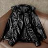 New Genuine Leather Jacket Men Slim Fit Short Biker Coat Real Cowhide Motorcycle Jacket