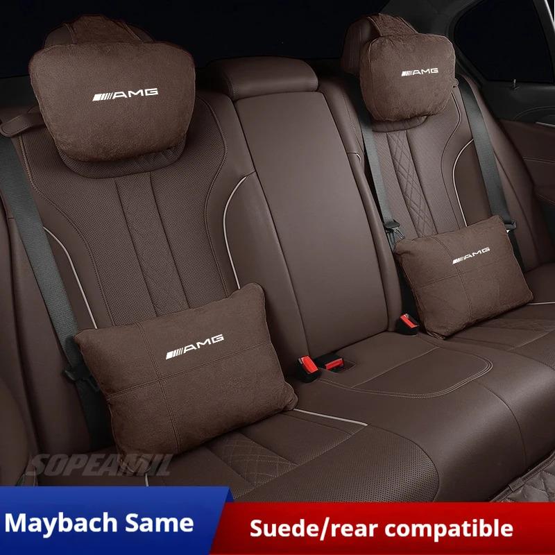 Mercedes Benz A B C E S Class AMG GLB GLC GLE CLA CLS SLC GLS A45 C43 Car Headrest Neck Support Lumbar Rest Cushion Neck Pillow ZO1