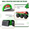 Non-Toxic Ride-On Train With Track Children Toy Train With Lights Sounds And Storage Seat Riding Fun Toys For Kids Christmas Gifts