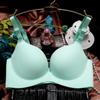 Sujetador push up sin costuras de copa 3/4 para mujer sexy Color puro Halter Buster