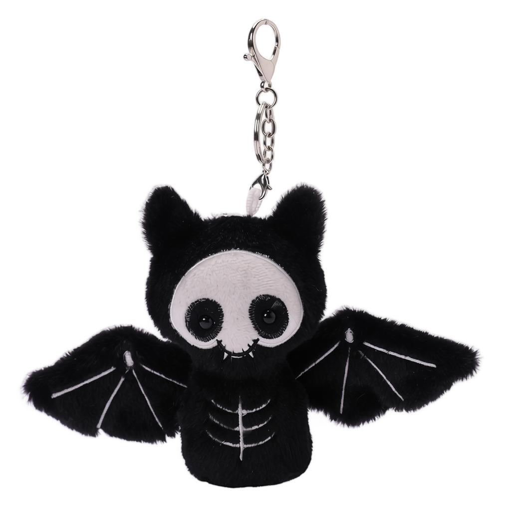 Plush Halloween Skeleton Dog Stuffed Animal Soft Toy with Stitching Details and Standing Pose for Seasonal Decoration or Collectible