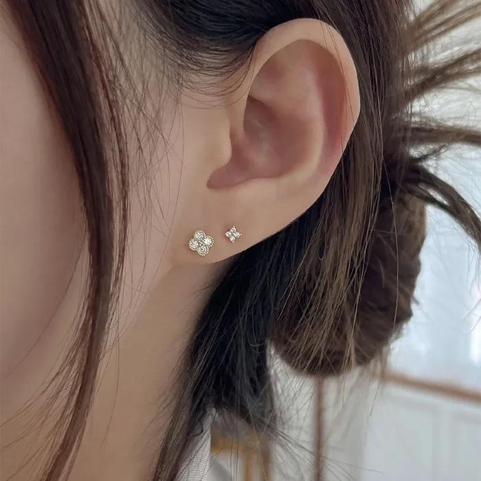 14k clover piercing (2size)
