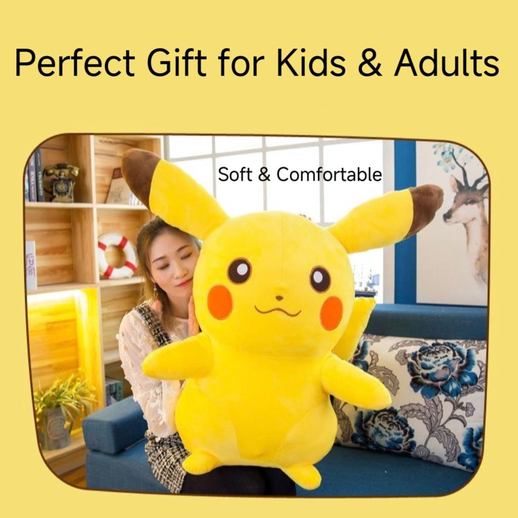 Kawaii Pikachu Plush Toy Big Size Snorlax Pillow Soft Stuffed Cartoon Animal Doll for Children Gift