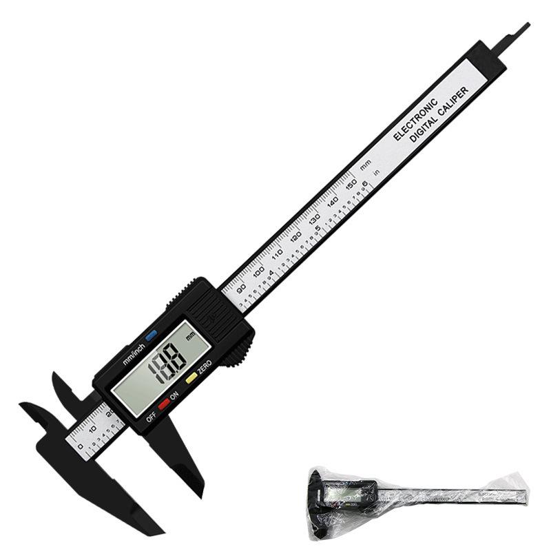 0-150mm High-Strength Plastic Digital Vernier Caliper - Measures Inner & Outer Diameters