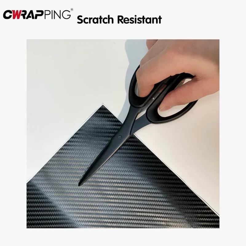 3D Car Stickers Carbon Fiber Film Self-Adhesive Vinyl Wrap Black Protective Film Automobile Decal for Motorcycle Car Accessories