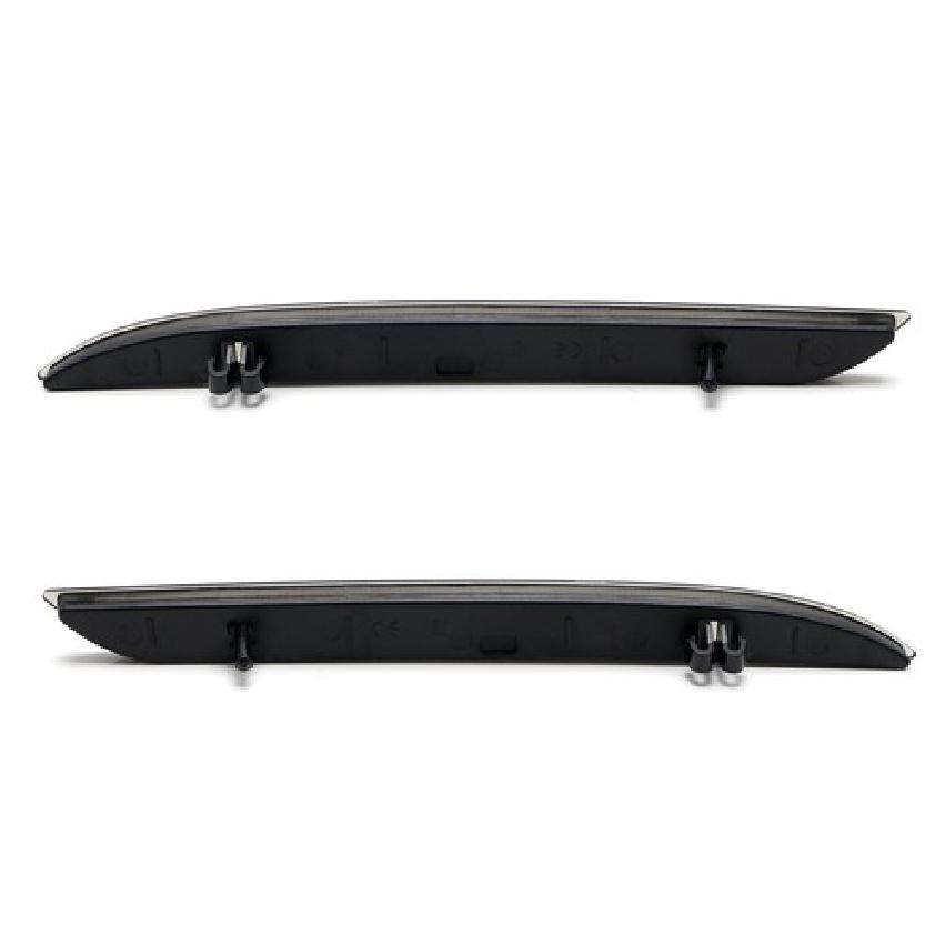 OE-Spec Black Smoked Lens Rear Bumper Reflector Lenses For 2015-17 Ford Mustang