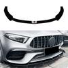 Glossy black/Carbon Fiber Look Front Bumper Lip Diffuser Spoiler For A-Class W177 A45 A45S AMG 2019-2023