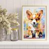 [USED] Gaze Welsh Corgi Art Poster Dog Painting Dog Illustration