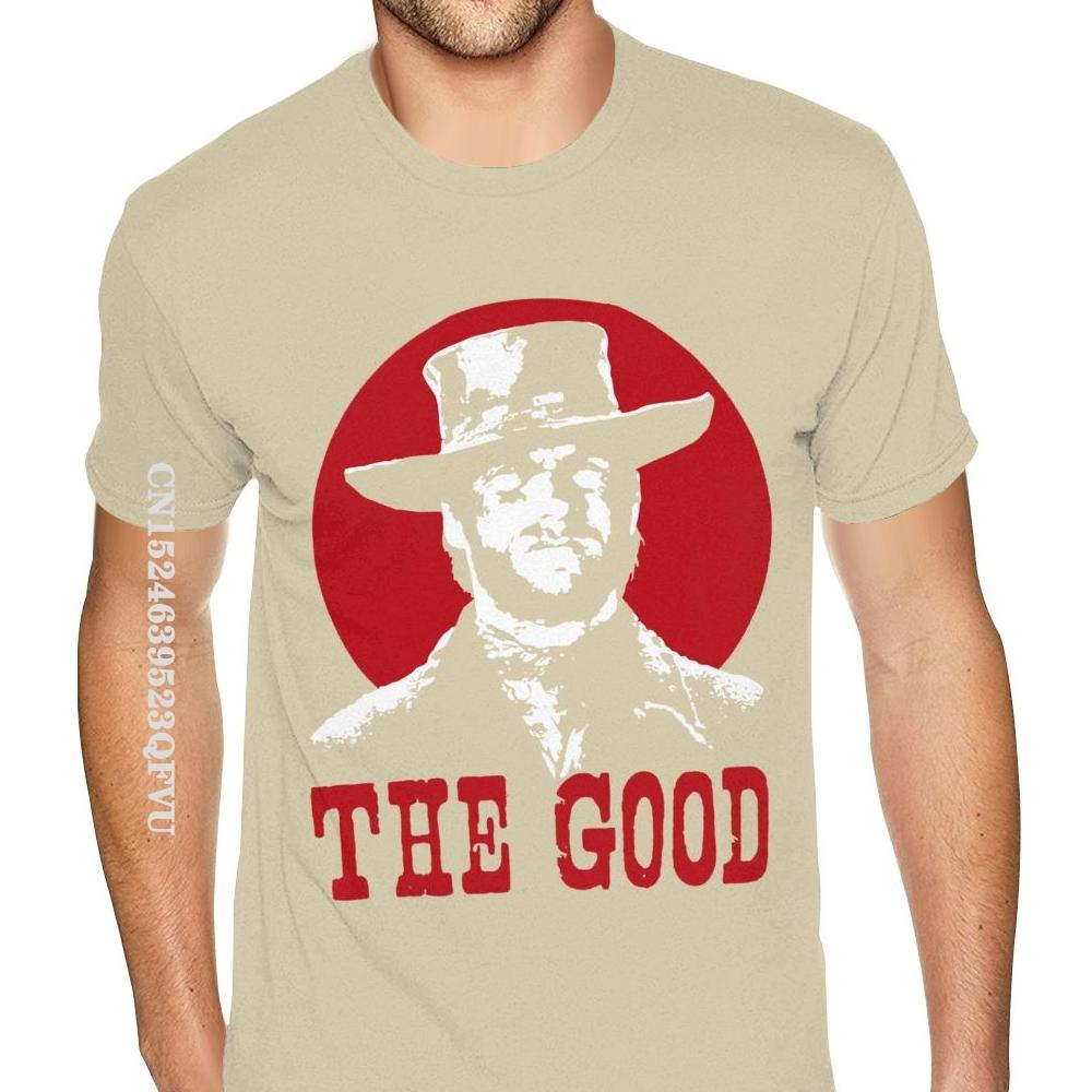 Geometric The Good The Bad And The Ugly Clint Eastwood Tee Shirts Tshirt Man Graphic Black Tees Shirt