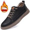 Fashion Comfortable Soft Sole Casual Shoes Men's Lace Up Oxford Shoes Cowhide Thick Bottom Outdoor Wear Resistant Non-slip Walking Shoes