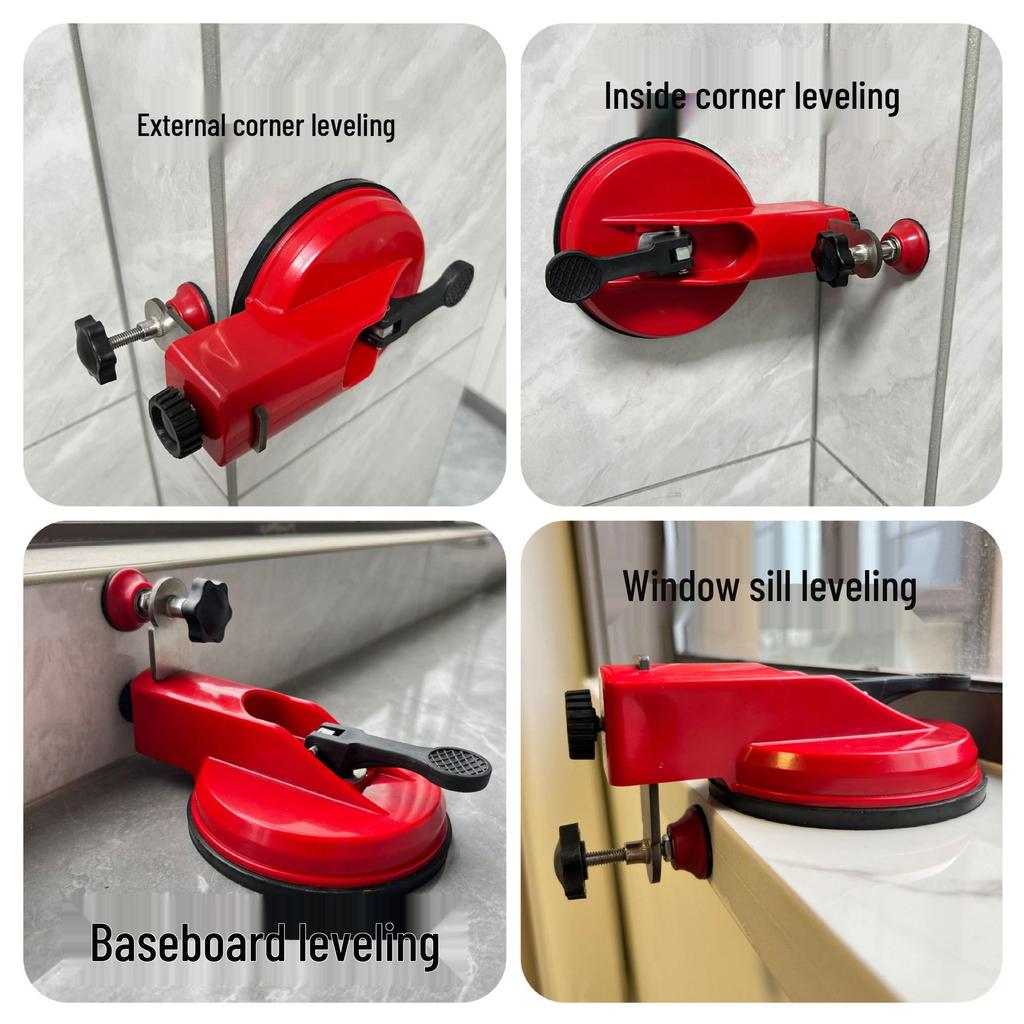 Saugheber für großformatige Fliesen mit Feststellschraube für 90°-Winkel und Spalteinstellung