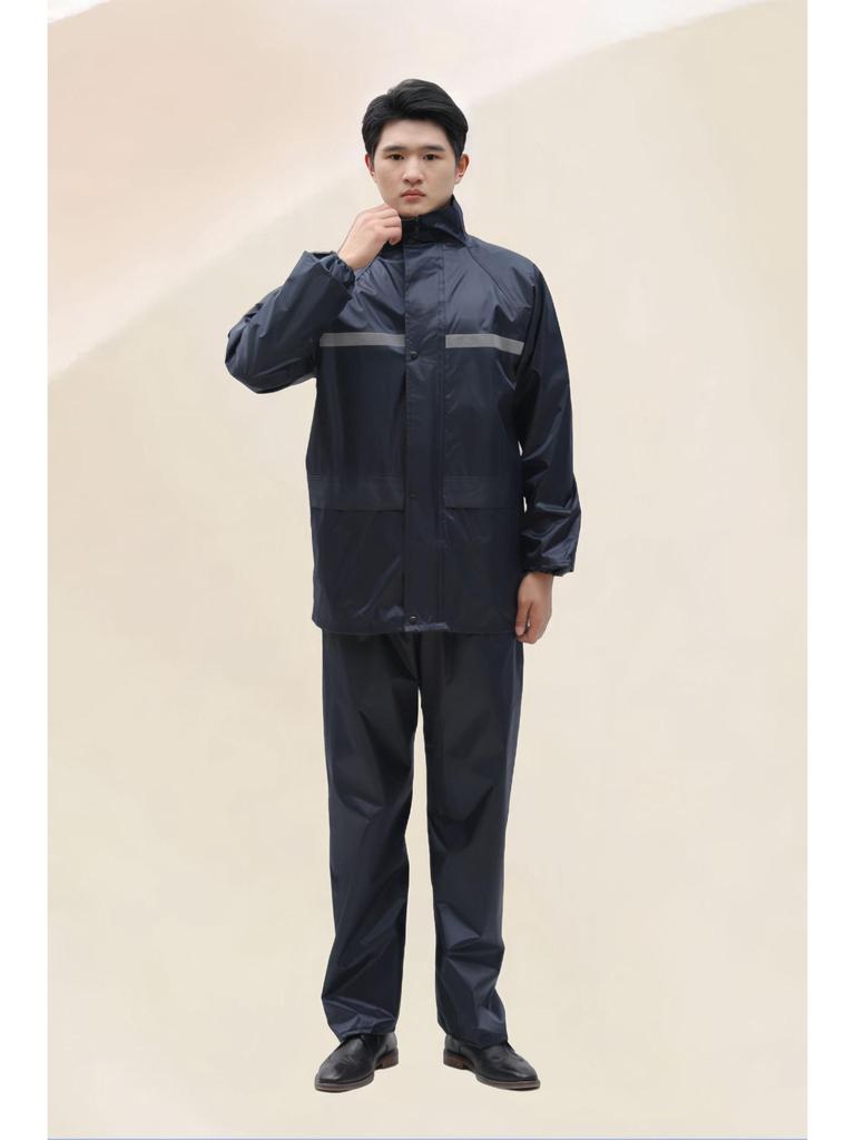Protective Reflective Motorcycle Rain Suit - Ideal for Construction, Cycling & Riding
