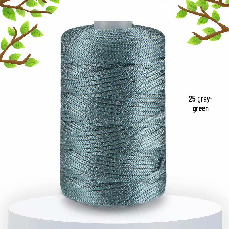 125g Lightweight Ice Silk Linen Yarn for Summer Hats, Medium-Fine Knitting, DIY Bags, Cushions & Shiny Hollow Yarn