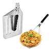 Foldable 430 Stainless Steel Pizza Cake Spatula Pizza Peel Slotted Spatula,Size M (BPA-Free,No FDA Certificate)