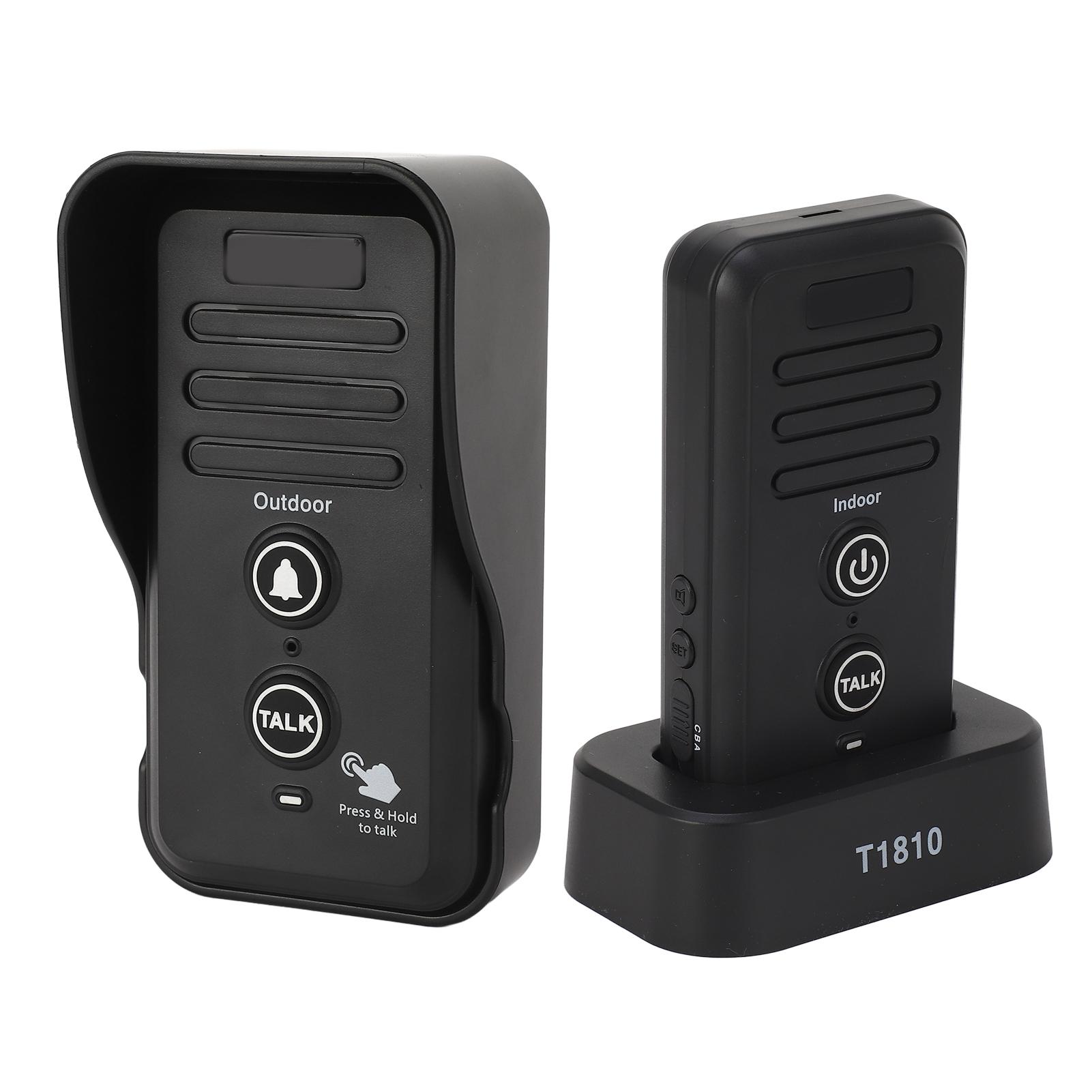 Wireless Voice Black Color 1500m Ultra Long Distance Waterproof Voice Intercom Doorbell