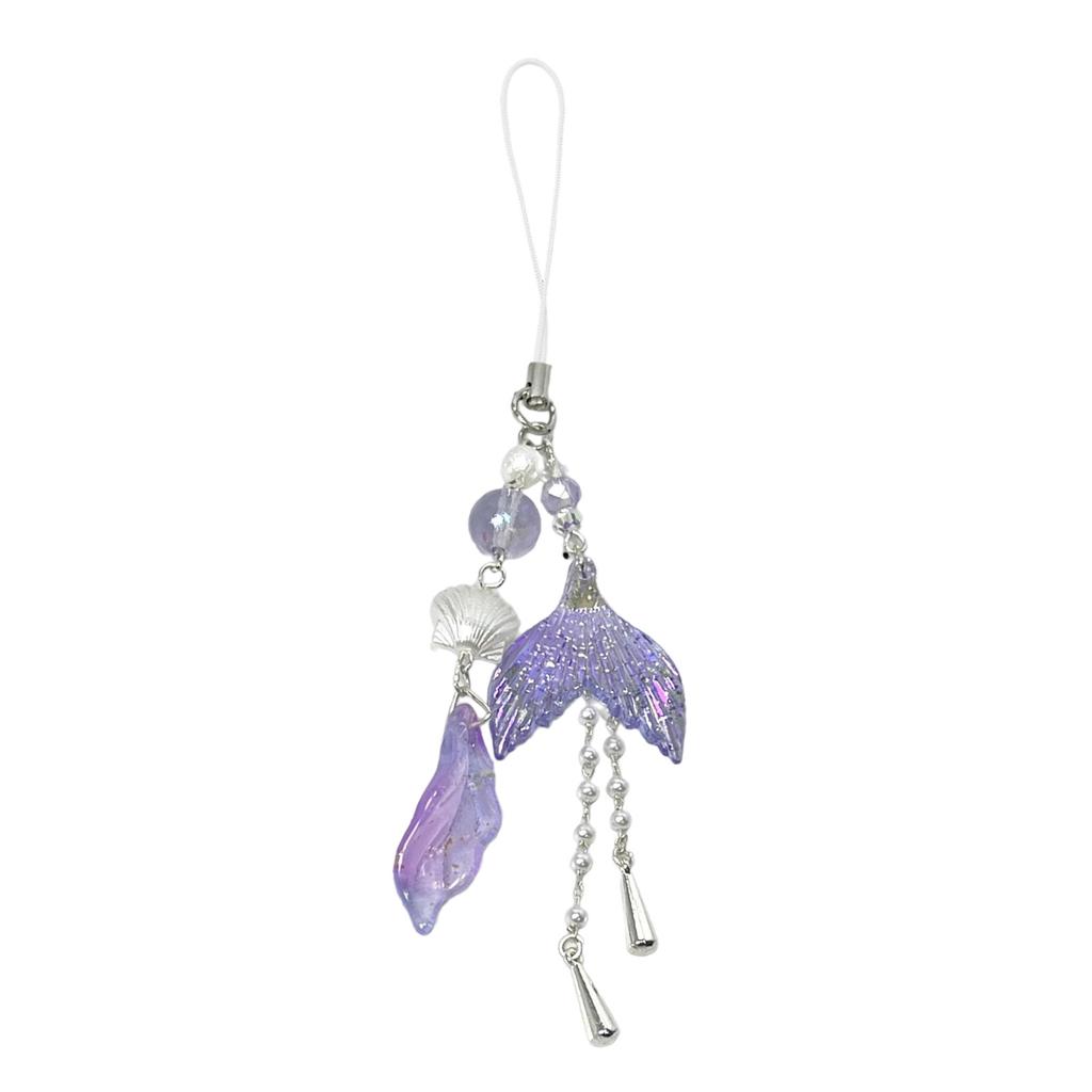 Lovely Mermaids Phone Charm Pendant Sturdy Resin Phone Strap for Easy To Use Fashionable Bag Accessory Decoration