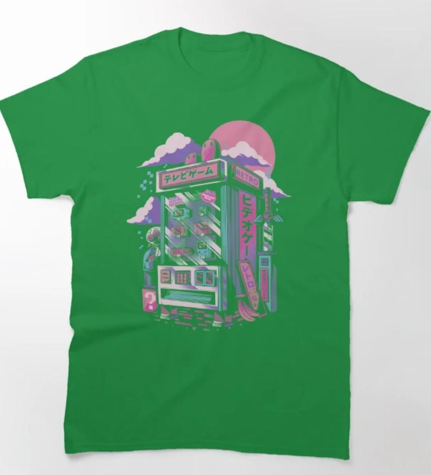 Retro-Spielautomat Klassisches T-Shirt Herrenbekleidung Amerikanischer Vintage High Street Sommer-Essential explosive09149