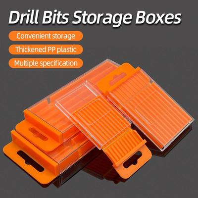 Drill Storage Box Plastic Drawing Box Special Tool Box For Twist Drill Tap Accessories Parts Storage Box