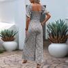 Women's Summer Jumpsuit Slim Elastic Print Jumpsuit Pants