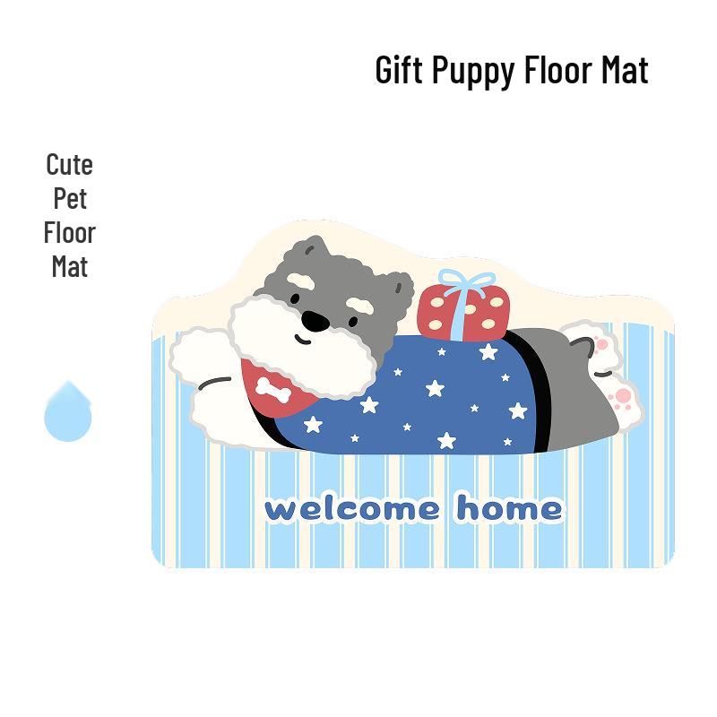 Diatom Mud Bathroom Anti-slip Mat: Quick Dry, Water-Absorbent, Cute Pet Cartoon Design for Toilet and Entrance