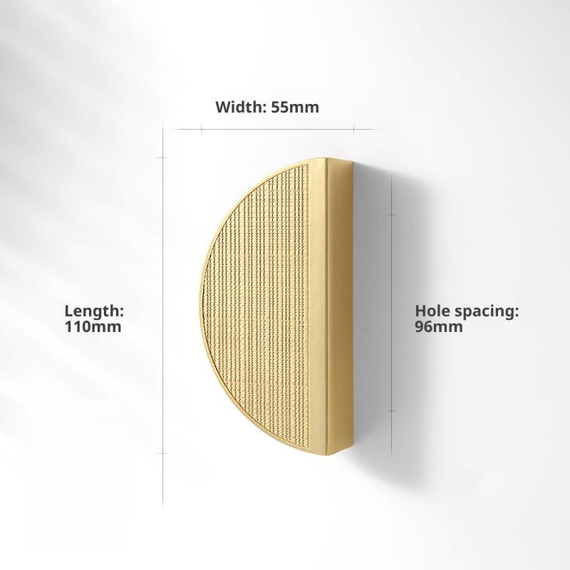 Modern Minimalist Kitchen Cupboard Handles Solid Zinc Alloy Vintage Wardrobe Door Pulls Brushed Brass Finish Furniture Hardware