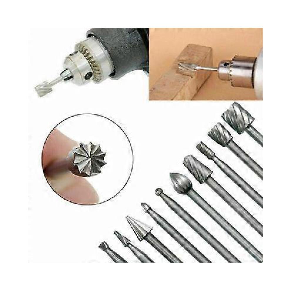 20PCS Drill Bits Tool for Dremel Set Steel Rotary Burrs High Speed Wood-Carving