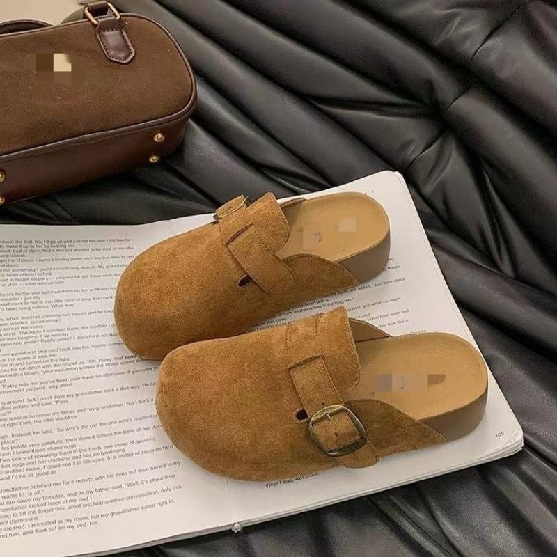 Halbschuhe faule ein Pedal herbst neu dicksohlige Tasche Kopf Hausschuhe Damen Oberbekleidung Damenschuhe