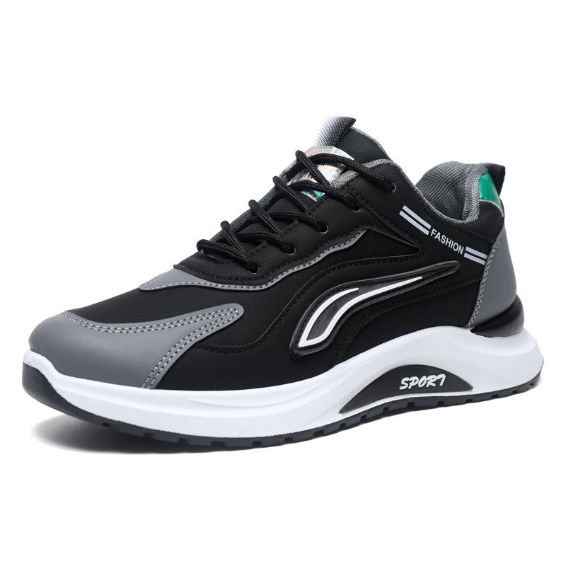 

Мужская обувь 2025 новый тренд повседневная спортивная обувь для бега мужская дорожная мягкая подошва дышащая модная обувь универсальная мужская обувь 45 чёрный