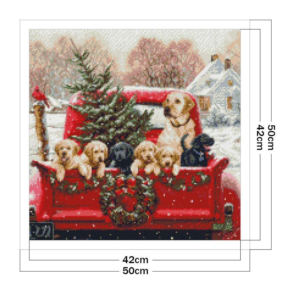 Christmas Full Embroidery Cotton Thread 11CT Printed Cross Stitch Artwork