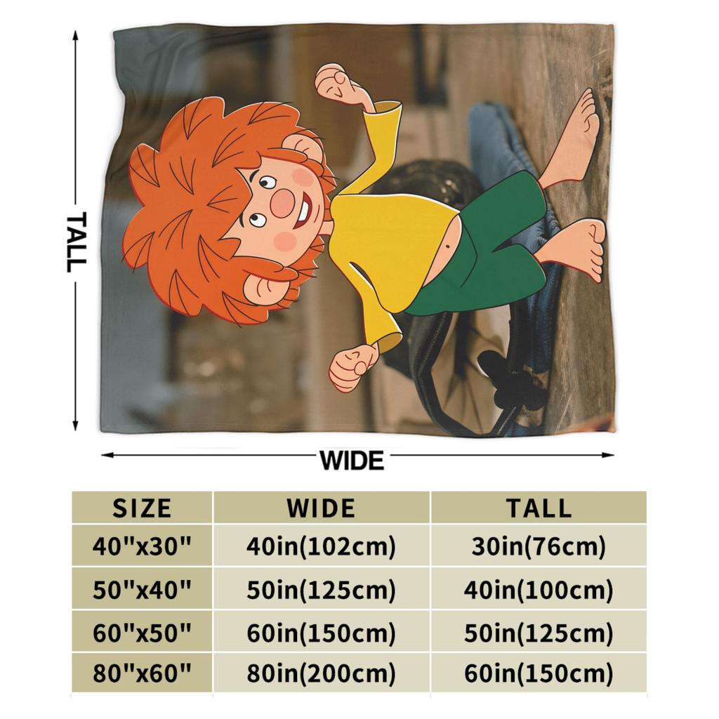 P-Pumuckl Coperta Qualità Calda Coperta da Divano Autunno Bambini Esterno Comodo Copriletto