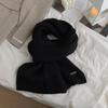 Korean Version Containing Wool Knitted Wool Solid Color Scarf for Women in Winter Thickened and Warm Versatile High End Cold Proof Scarf Trendy
