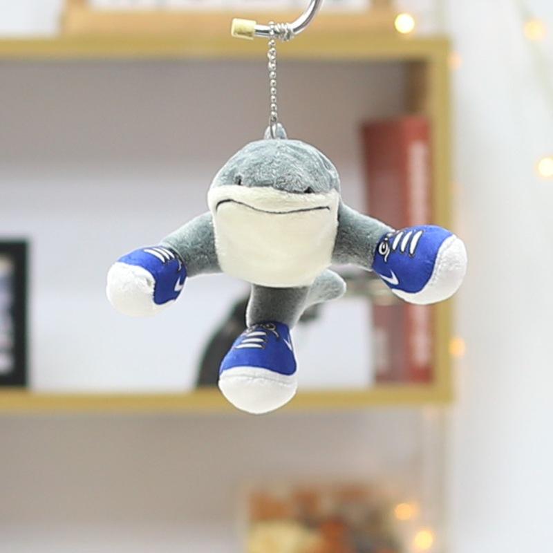 Mountain and Sea Ceremonial Wooden Stick Man Doll Pendant Keychain Shark Doll Small Doll Banana Monkey Plush Toy