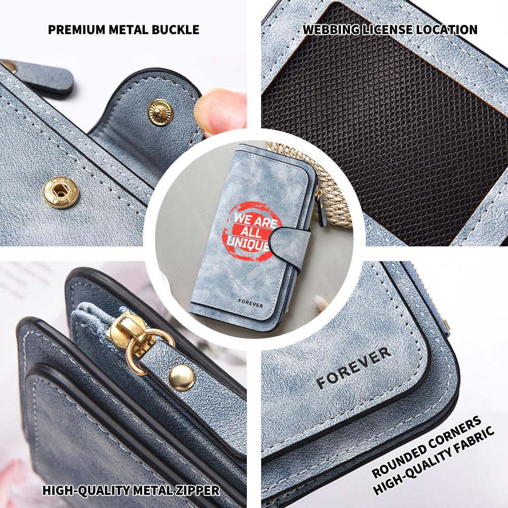 Stylish Long Wallet Unique Slogan Print Multi Slot Card Holder Fashion Casual Portable Daily Purse for Men Women
