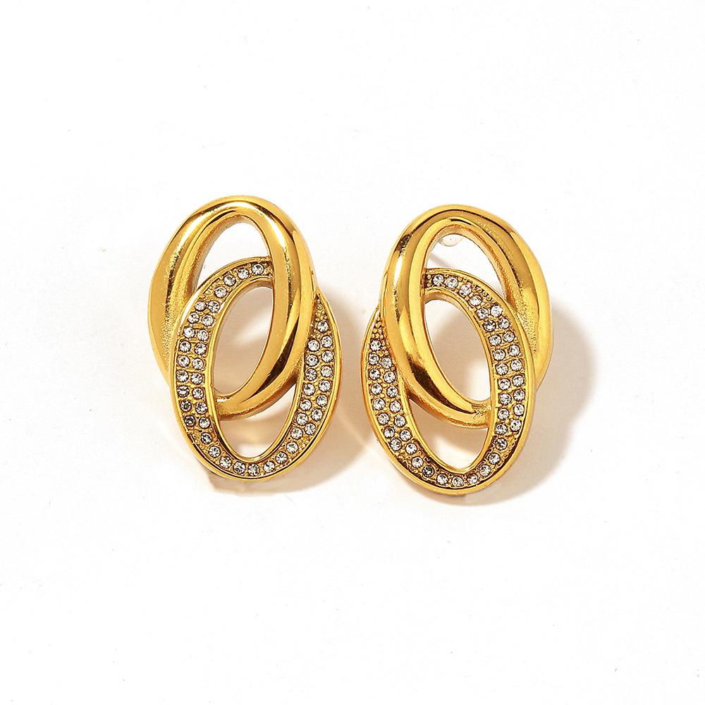 Yingtai 18k Vergoldet, Nicht Anlaufende Edelstahl- & Titan-Ohrringe - Europäischer & Amerikanischer Modestil für Damen