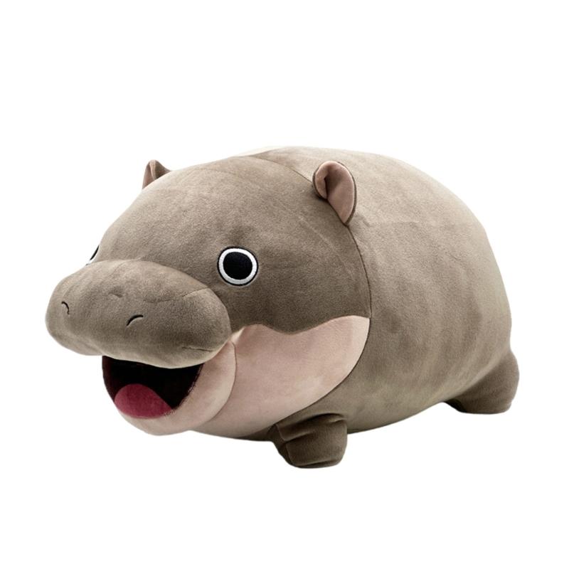 

Moo Deng Hippoes Doll Pygmy Hippoes Plushie Toy Soft Baby Hippopotamus Stuffeds Animal Pillow for Kids and Adults S